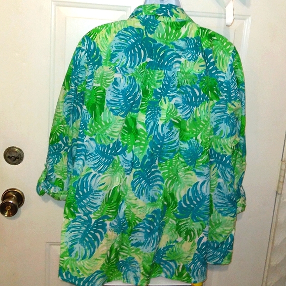 EUC~LAURA SCOTT Woman~Gorgeous Plus Size Button Down Cotton Top~20\22W - Picture 15 of 15